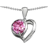 Sterling Silver Heart Shape Pendant Necklace