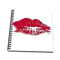 3dRose db_28029_3 Red Lips Kiss-Mini Notepad, 4 by 4
