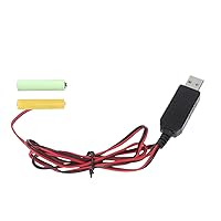 LR03 AAA Eliminators Cable USB Power Supply Cable Replace 2pcs 1.5V AAA for Electric Toy Flashlight USB to AAA