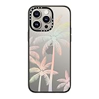 CASETiFY Compact Case for iPhone 15 Pro Max [2X Military Grade Drop Tested / 4ft Drop Protection] - Modern Tropical Palm Tree Silhouette Transparent Pastel Unicorn Gradient - Clear Black