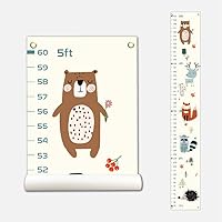 Kids Canvas Growth Chart, Height Chart, Growth Chart Banner, Animal Growth Chart