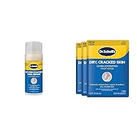 Dr. Scholl's Severe Cracked Heel Repair Restoring Balm 2.5oz & Dry, Cracked Skin Ultra-Hydrating Foot Mask, Intensely Moisturizes Repairs and Softens Rough Dry Skin with Urea, 1 Pair