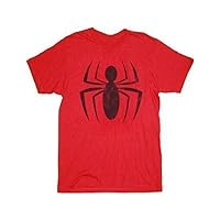 Spider-Man Ink Red Spider Distressed Logo Adult T-shirt Tee
