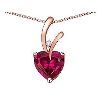 Solid 14k Gold Heart Shape 8mm Endless Love Pendant Necklace