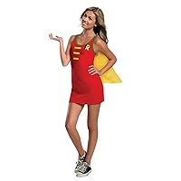 Rubie's DC Comics Justice League Superhero Style Teen Dress with Cape Robin, Red, Small Costume