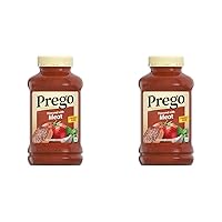 Prego Italian Tomato Pasta Sauce Flavored With Meat, 45 OZ Jar (Pack of 2)