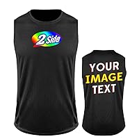 Add Your Image Front and Back Personalized Sleeveless Gym Running Shirts