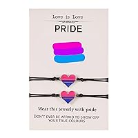2x Heart Charm Bracelet For Couple Friendship Rainbow Color Pendant Rope Chain Bracelet Bangle Women Men Lucky Jewelry