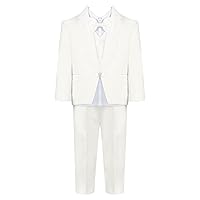 YiZYiF 5Pcs Baby Kids Boys Tuxedo Wedding Suits Formal Clothes Outfits Jacquard Blazer Suit Page Boy Baptism Outfits