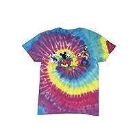 Mickey Mouse Crew Backs Spiral Tie Dye Small Multi-Colored