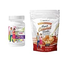 30-Day Bariatric Vitamin Bundle (Multivitamin ONE 1 per Day! Chewable with 45mg Iron - Mixed Berry and Calcium Citrate Soft Chews 500mg with Probiotics - French Caramel Vanilla)