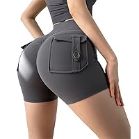 Women's Stretch Cargo Shorts for Yoga Workout Fitness