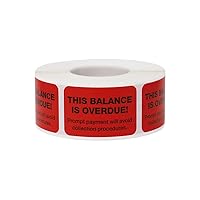Balance Overdue Medical Healthcare Labels, 1 x 1.5