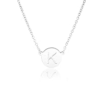 ROUND DISK INITIAL Necklace