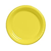 Creative Converting Touch of Color 20 Count Plastic Lunch Plates, Mimosa