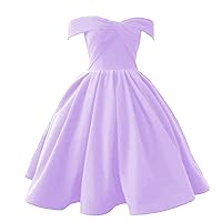 Women's Off Shoulder Short Bridesmaid Dresses A Line Homecoming Dress Prom Gown