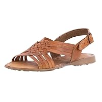 Womens 233 Light Brown Mexican Leather Sandals Huarache Closed Toe