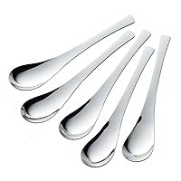 Shimomura Plantage 18756 Astragalus Spoons, Set of 5, Made in Japan, Stainless Steel, Dishwasher Safe, Easy to Eat, Curry, Pot, Fried Rice, Chinese Bowl, 18756
