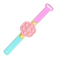 Push-Type Bubble Sensory Bracelet, Rotating Silicone Bracelet, Bubble Decompression Toy, Suitable for Both Men and Women Colornumber3
