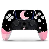 PS5 Controller Skin by ZOOMHITSKINS, 3M Vinyl for Durable & Fit, Moon Black Pink Sky Star Anime Kawaii Cute Cloud, Bubble-Free, Compatible with PS5 Controllers, Precisely Cut