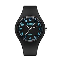 Watch Female Simple Temperament Watch Men's and Women's Watch Waterproof Luminous Silicone Quartz Watch Sports Watch Clear Scale Imported Movement Suitable for Sending Friends and Family