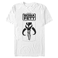 STAR WARS Big & Tall Book of Boba Fett Mandalorian Skull Logo Men's Tops Short Sleeve Tee Shirt