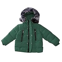 Toddler Kids Baby Girls Boys Winter Coats Thicken Fleece Collar Hoodie Down Jacket Windproof Boys Ski Jacket Size