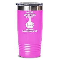 Operator Rude 20 oz 30 oz Insulated Tumbler Fuck Off Adult Dirty Humor, Gift For Coworker Leaving Curse Word Middle Finger Cup Swearing Appreciation