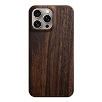 Wood Case for iPhone 15 Pro Max. Slim Fit, Snap-On Design Made from Sustainable Materials & Reinforced with Kevlar. Wireless Charging Compatible (iPhone 15 Pro Max, Mahogany)