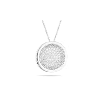 1.25-1.30 Cts SI2 - I1 clarity and I-J color Diamond Round Pendant in 14K White Gold