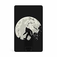 Bigfoot Moon Sasquatch USB Flash Drive Credit Card Design Memory Stick U Disk Thumb Business Gift