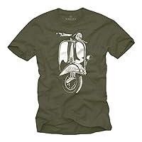 MAKAYA Scooter Gifts for Men - Retro T-Shirt Motorbike Accessories