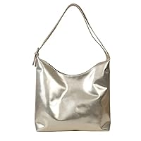 PU Top-Handle Handbag for Women Large Capacity Shoulder Bag for Women Shopping Bag Silver Gold Tote Bag