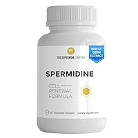 Spermidine 60 Vegetable Capsules - Wheat Germ Extract with 1000 mg Spermidine Supplement, Bioperine for Maximum Absorption (1 Bottle)