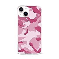 Pink Camouflage Compact Case Shockproof Phone Cover Cute Cases for Women Men Compatible with