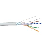 250 Feet CAT 6A Solid & Shielded (F/UTP) CMR Riser Bulk Ethernet Cable -White (TR4-570SRWH-250)