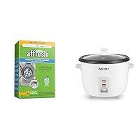 Affresh Washing Machine Cleaner & Aroma Housewares Aroma 6-cup (cooked) 1.5 Qt. One Touch Rice Cooker, White (ARC-363NG), 6 cup cooked/ 3 cup uncook/ 1.5 Qt.