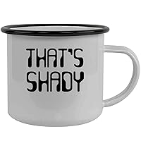 That's Shady - Stainless Steel 12oz Camping Mug, Black
