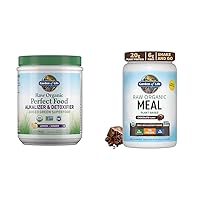 Garden of Life Raw Organic Perfect Food Alkalizer & Detoxifier Juiced Greens Superfood Powder & Raw Organic Meal Replacement Shakes - Chocolate Plant Based Vegan Protein Powder