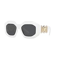Versace Woman Sunglasses Black Frame, Dark Grey Lenses, 56MM
