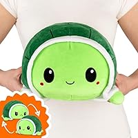 Original Reversible Big Turtle Plushie - Green - Huggable and Soft Sensory Fidget Toy Stuffed Animals That Show Your Mood - Gift for Kids and Adults!