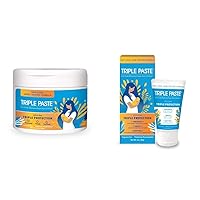 Triple Paste Diaper Rash Cream, Hypoallergenic Medicated Ointment for Babies, 16 oz (Packaging May Vary) and Triple Paste Diaper Rash Cream for Babies - 3 oz Tube