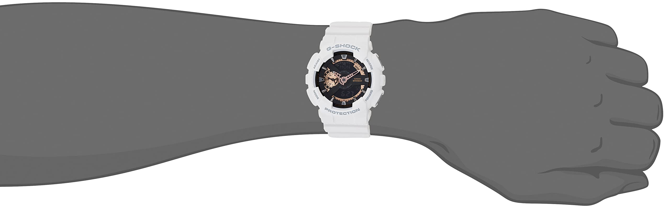 G-Shock Men's Crystal Watch Color: White