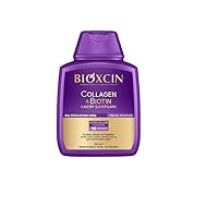 All Hair Types Bioxsine Bioxcin Collagen & Biotin Extra Volume & Plump Bigger, Stronger, Thicker Shampoo 300 Ml - 10.14 fl oz