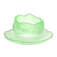 Handcrafted Tea Cup - Sleek Matte Gradient Japanese Style Design Handmade Tea Cup- Ideal for Tea Rooms or Home Use (Package 1, Green)