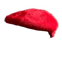 no brand (Color: Red) Angora Hunting Beret Hat Newsboy Fur Unisex Men's Women's 2-Way Autumn Winter Plain Simple Angora 100% Hunting Hat Bird Hat 22.8 inches (58 cm), red