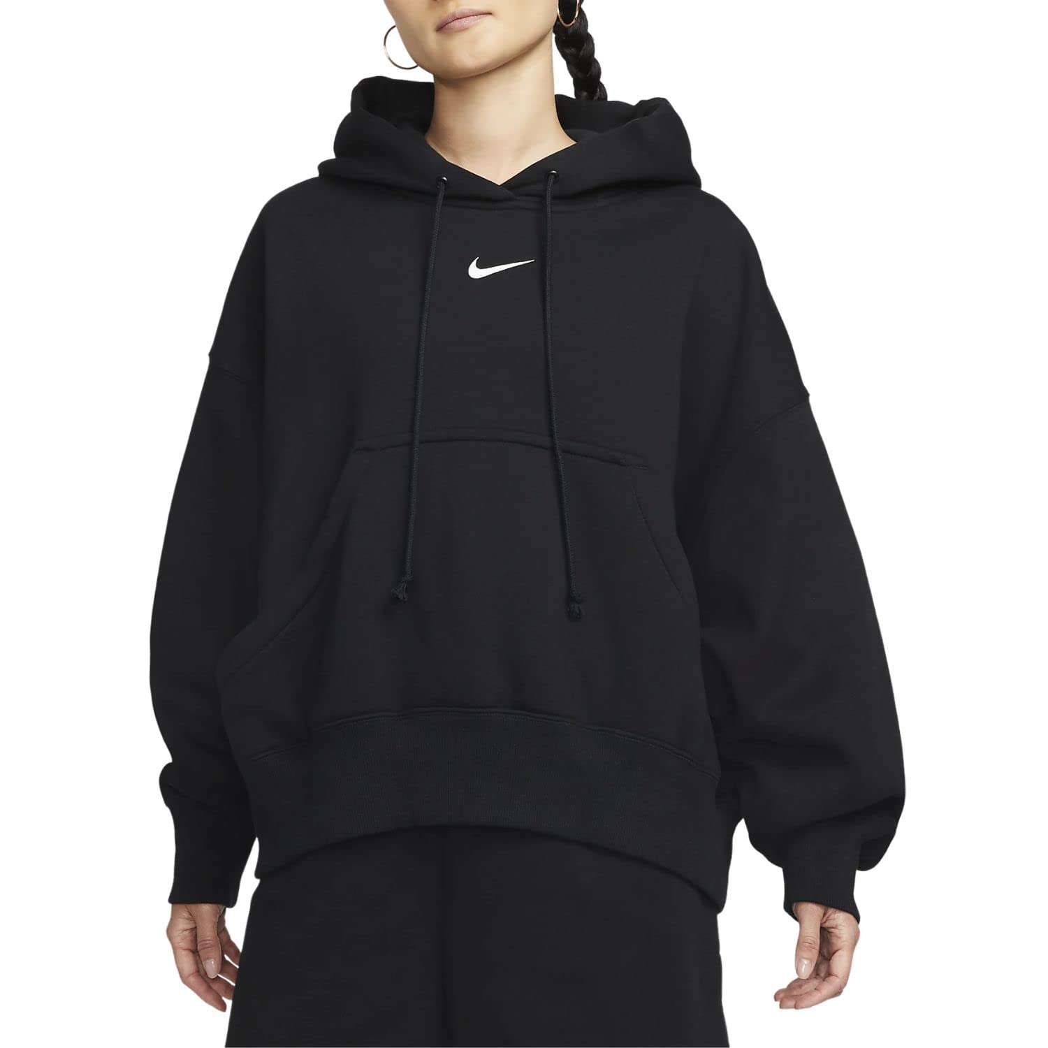 Nike Sportswear Phoenix Fleece Women's Over-Oversized Pullover Hoodie Size - Small Black/Black