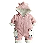 Baby Thickened Jumpsuit Cotton Clothes Female Baby Creeper 0-1 Year Old Children's Clothing Christmas