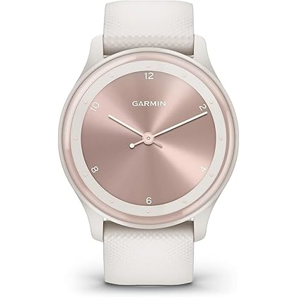 Garmin vivomove Sport, Hybrid Smartwatch, Health and Wellness Features, Touchscreen, White