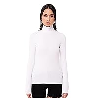 KIKI RIKI Womens Cotton Turtleneck Long Sleeve Shirt Style 12714 XL White